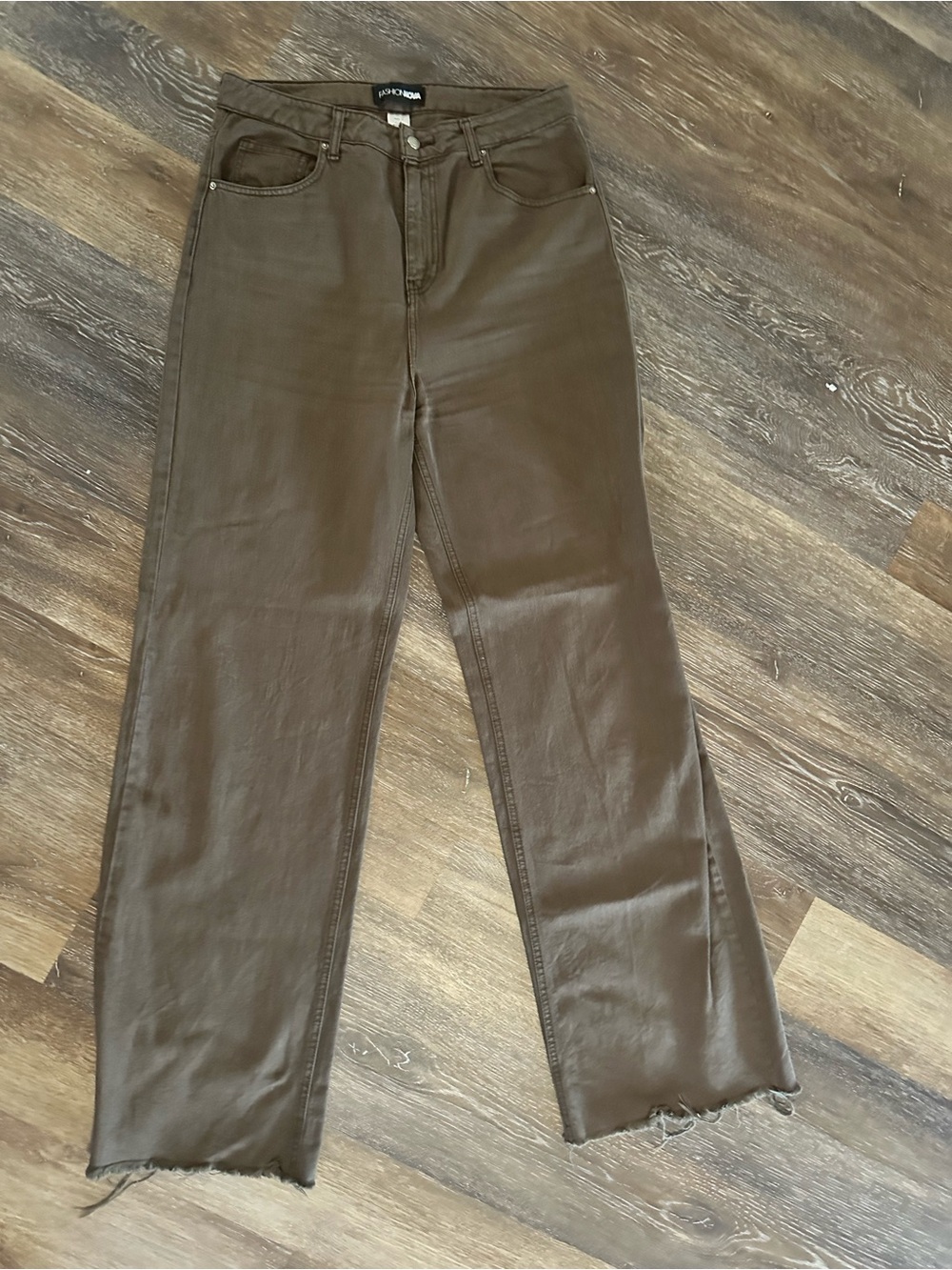 Fashion Nova Brown Straight Leg Jeans